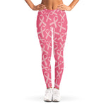 Pink Ribbon Breast Cancer Pattern Print Women's Leggings