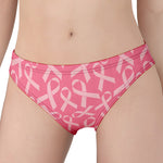 Pink Ribbon Breast Cancer Pattern Print Women's Panties