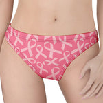 Pink Ribbon Breast Cancer Pattern Print Women's Thong