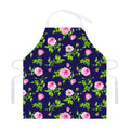 Pink Rose Floral Flower Pattern Print Adjustable Apron