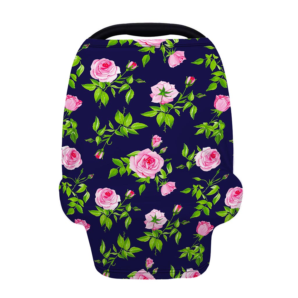 Pink Rose Floral Flower Pattern Print Baby Seat Cover