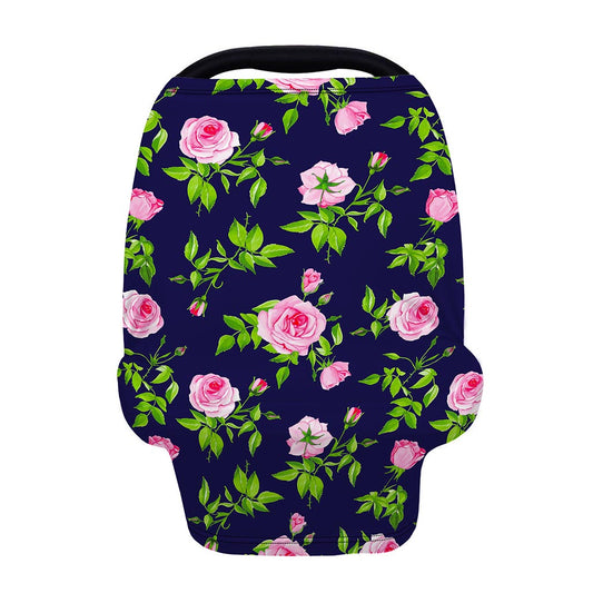 Pink Rose Floral Flower Pattern Print Baby Seat Cover