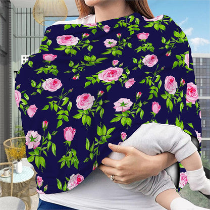 Pink Rose Floral Flower Pattern Print Baby Seat Cover
