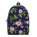 Pink Rose Floral Flower Pattern Print Backpack