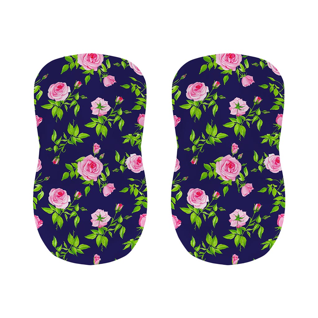 Pink Rose Floral Flower Pattern Print Bar Stool Covers