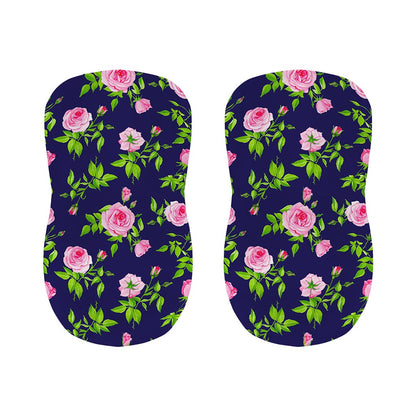 Pink Rose Floral Flower Pattern Print Bar Stool Covers