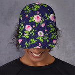 Pink Rose Floral Flower Pattern Print Baseball Cap