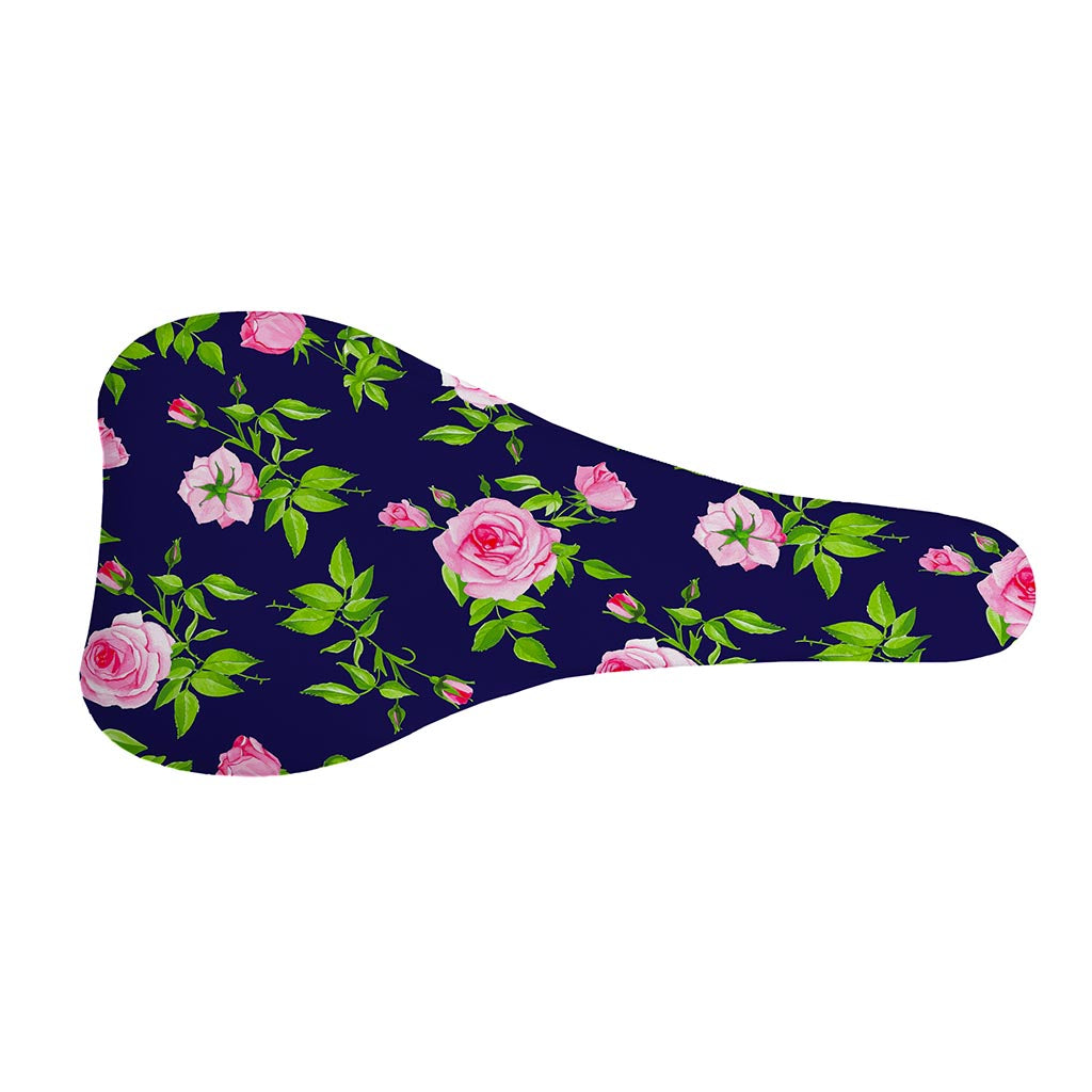 Pink Rose Floral Flower Pattern Print Bicycle Seat Cover