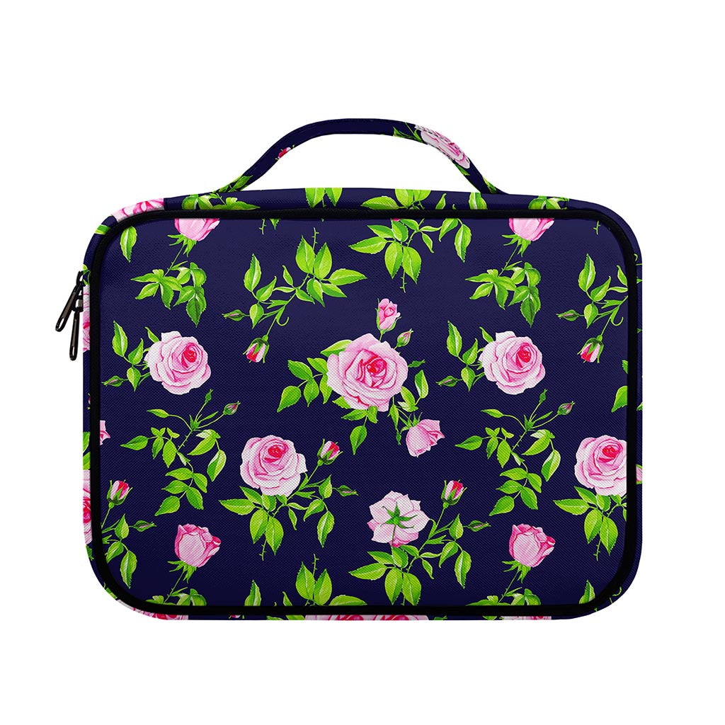 Pink Rose Floral Flower Pattern Print Briefcase Bible Bag