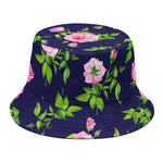 Pink Rose Floral Flower Pattern Print Bucket Hat