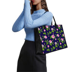 Pink Rose Floral Flower Pattern Print Canvas Tote Bag