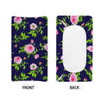 Pink Rose Floral Flower Pattern Print Changing Pad Cover
