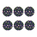 Pink Rose Floral Flower Pattern Print Coaster Set