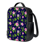 Pink Rose Floral Flower Pattern Print Crossbody Lunch Bag