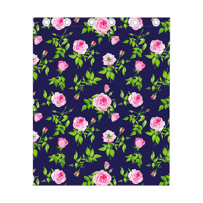 Pink Rose Floral Flower Pattern Print Curtain