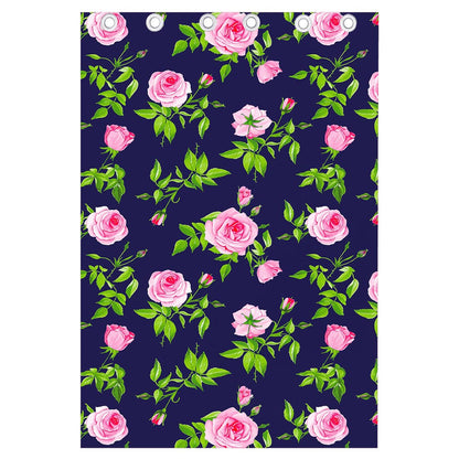 Pink Rose Floral Flower Pattern Print Curtain