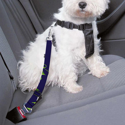 Pink Rose Floral Flower Pattern Print Dog Seat Belt