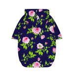 Pink Rose Floral Flower Pattern Print Dog Zip Up Hoodie