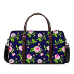 Pink Rose Floral Flower Pattern Print Duffle Bag