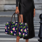 Pink Rose Floral Flower Pattern Print Duffle Bag