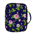 Pink Rose Floral Flower Pattern Print Front Pocket Bible Bag