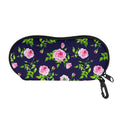 Pink Rose Floral Flower Pattern Print Glasses Case