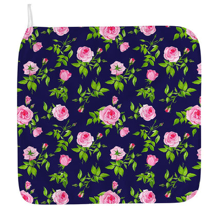 Pink Rose Floral Flower Pattern Print Hand Towel