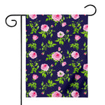 Pink Rose Floral Flower Pattern Print House Flag