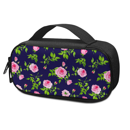 Pink Rose Floral Flower Pattern Print Insulin Cooler Travel Case
