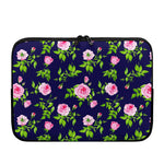 Pink Rose Floral Flower Pattern Print Laptop Sleeve