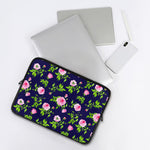 Pink Rose Floral Flower Pattern Print Laptop Sleeve