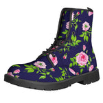 Pink Rose Floral Flower Pattern Print Backpack