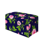 Pink Rose Floral Flower Pattern Print Leather Tissue Box Cover