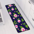 Pink Rose Floral Flower Pattern Print Long Kitchen Mat