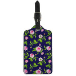 Pink Rose Floral Flower Pattern Print Luggage Tag