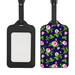 Pink Rose Floral Flower Pattern Print Luggage Tag