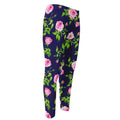 Pink Rose Floral Flower Pattern Print Men's Compression Pants