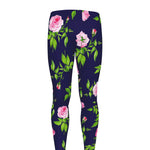 Pink Rose Floral Flower Pattern Print Men's leggings
