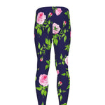 Pink Rose Floral Flower Pattern Print Men's leggings