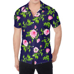 Pink Rose Floral Flower Pattern Print Men's Shirt