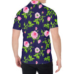 Pink Rose Floral Flower Pattern Print Men's Shirt