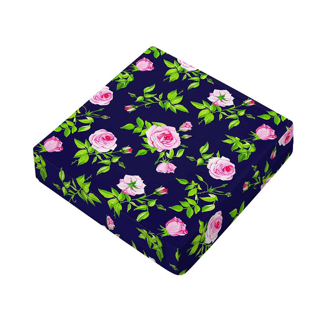 Pink Rose Floral Flower Pattern Print Outdoor Seat Cushion Cover