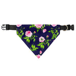 Pink Rose Floral Flower Pattern Print Over The Collar Dog Bandana