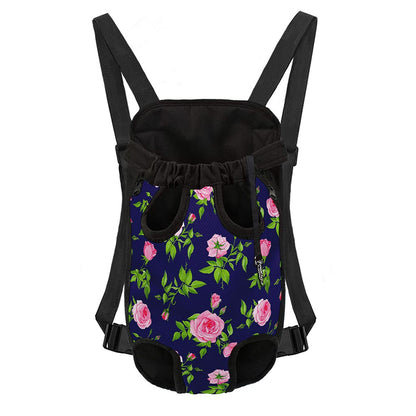 Pink Rose Floral Flower Pattern Print Pet Carrier Backpack