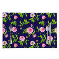 Pink Rose Floral Flower Pattern Print Placemat