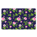Pink Rose Floral Flower Pattern Print Polyester Doormat