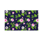 Pink Rose Floral Flower Pattern Print Polyester Flag