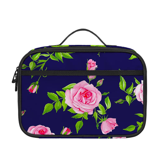 Pink Rose Floral Flower Pattern Print Portable Lunch Bag