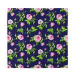 Pink Rose Floral Flower Pattern Print Silk Bandana