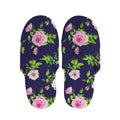 Pink Rose Floral Flower Pattern Print Slippers